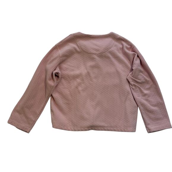 Laura Ashley Womens 2 Piece Pink Lounge Pajama Set‎ Size Large Cozy Grandmacore - Picture 2 of 6